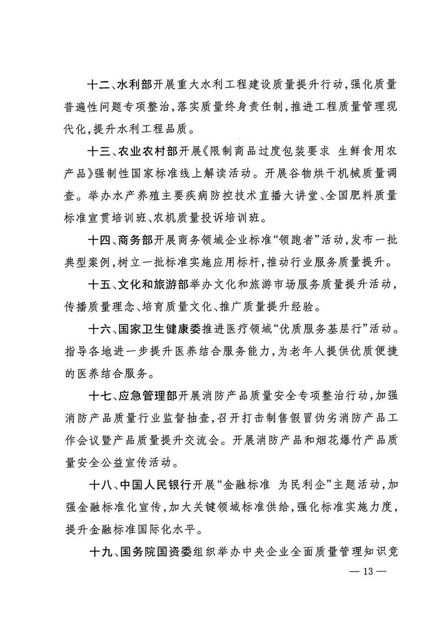 市場監(jiān)管總局等27個部門發(fā)布《關(guān)于開展2024年全國&ldquo;質(zhì)量月&rdquo;活動的通知》國市監(jiān)質(zhì)發(fā)〔2024〕74號